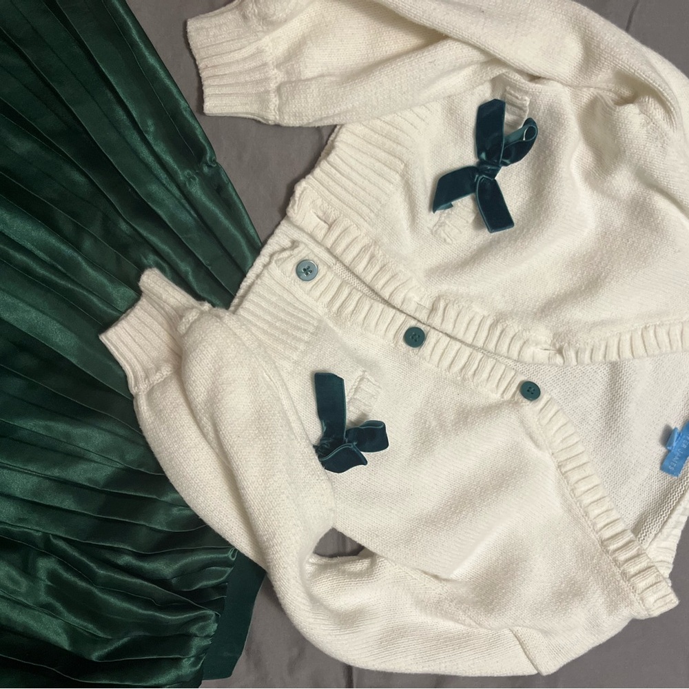 Draper James Cream and Green Skirt Set